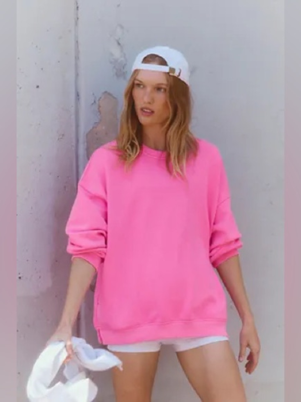 FP Movement All Star Solid Pullover - Hot Pink